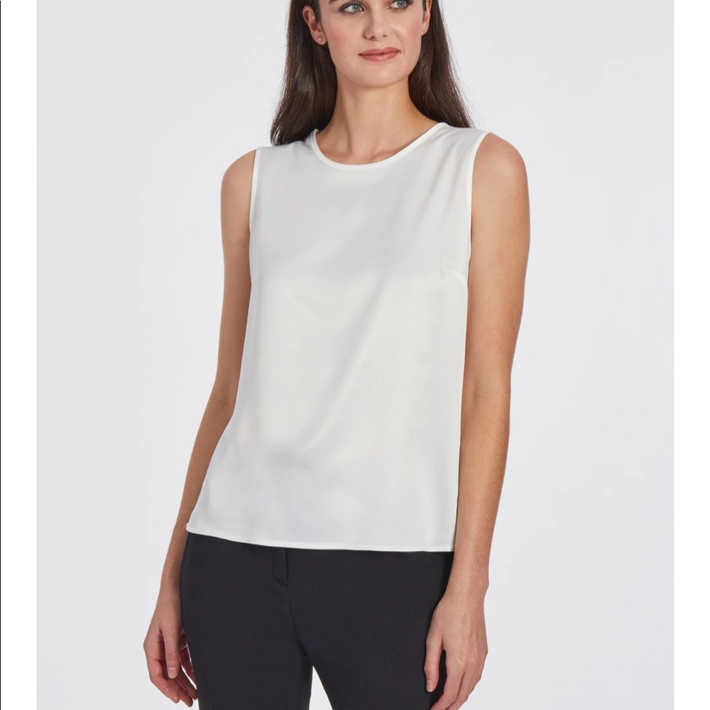 Sleeveless charmeuse blouse professional shell/tank top Size PS